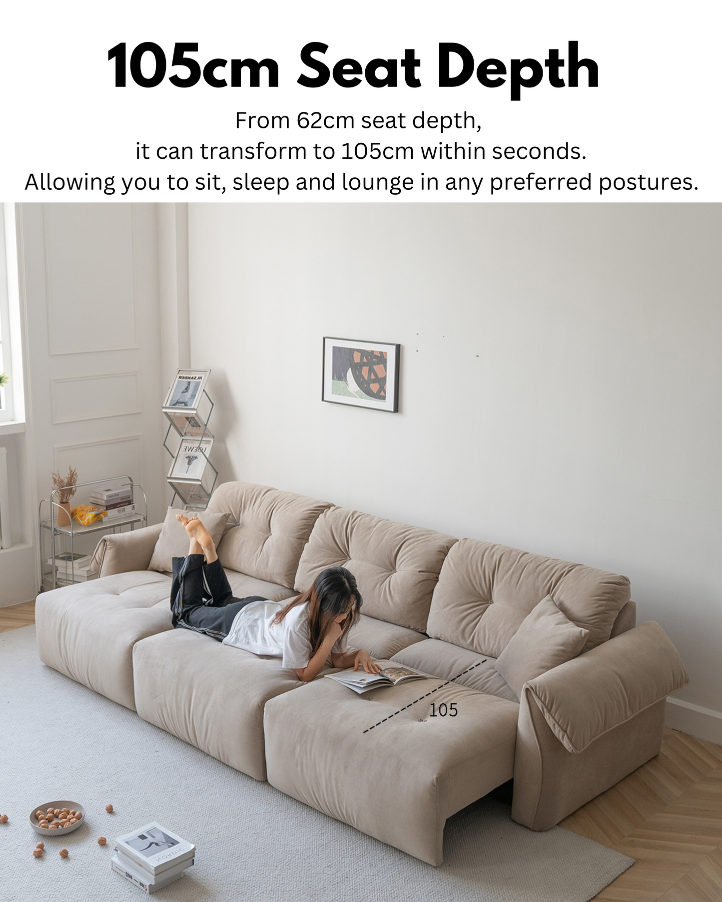 Samantha Electrical Extendable Sofa