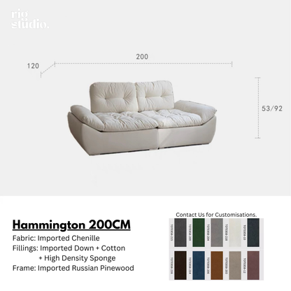 Hammington Sofa with Adjustable Backrests