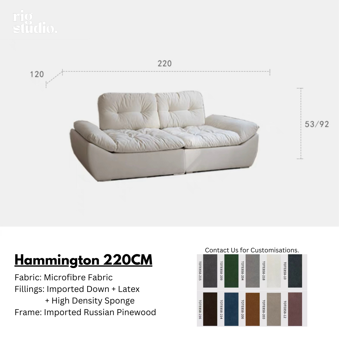 Hammington Sofa with Adjustable Backrests