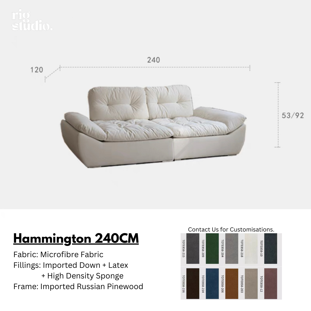 Hammington Sofa with Adjustable Backrests