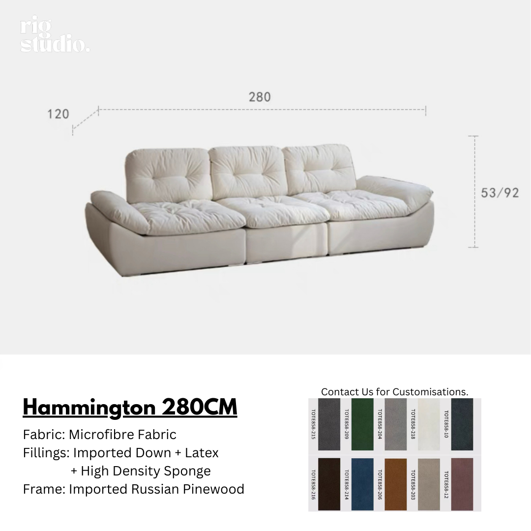 Hammington Sofa with Adjustable Backrests