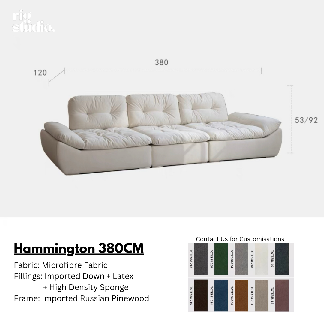 Hammington Sofa with Adjustable Backrests