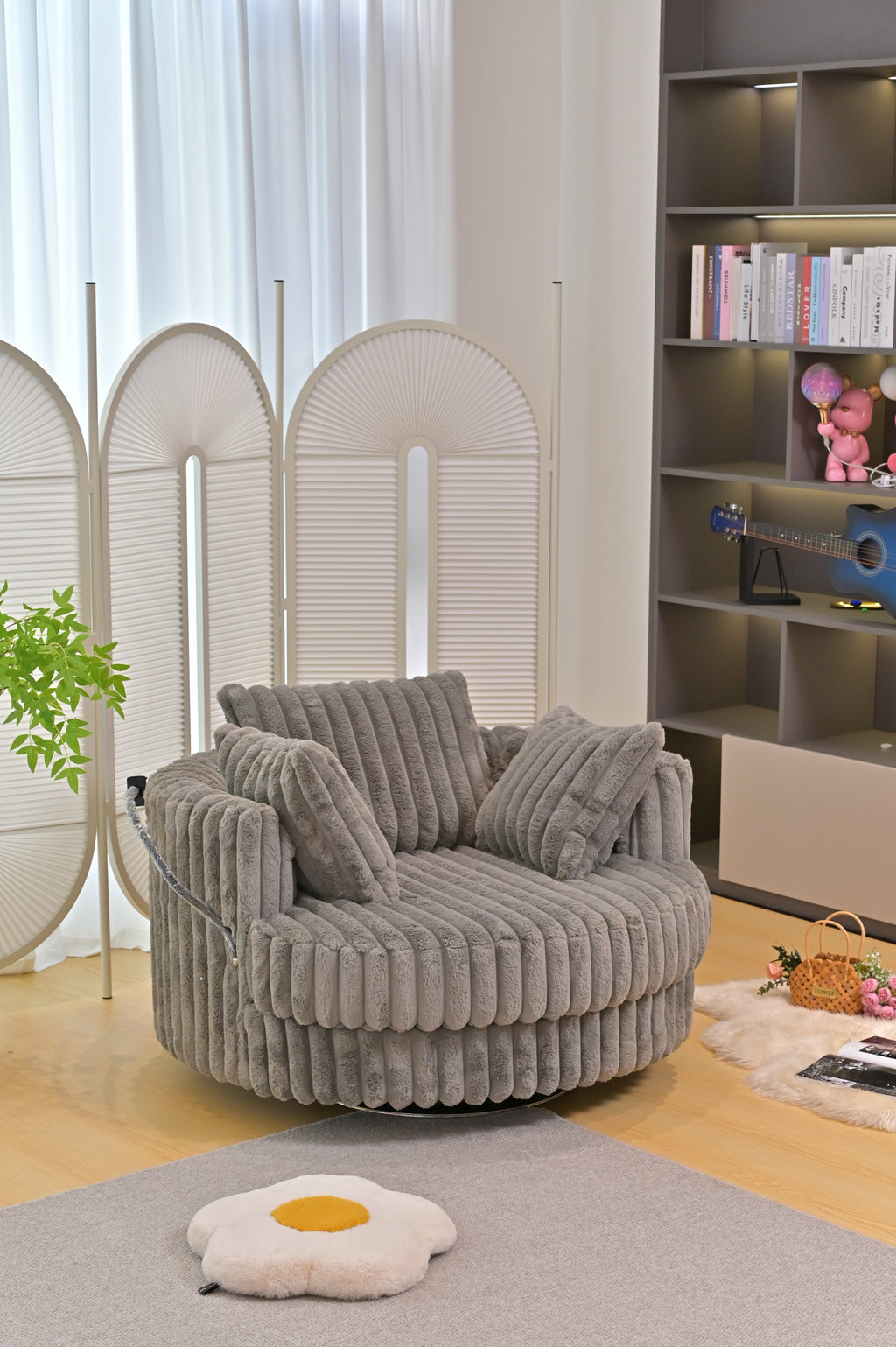 Charlotte Rotatable Chair with Mobile Holder